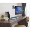 Manhattan Wall Mount for TV & Monitors (Spring Arm 2 pivots), For screens 17 inch to 32 inch, VESA compatibility: 75x75mm and 100x100mm - check the dimensions of the four mounting holes on back of screen to ensure it fits, Max 8kg, Black, Bracket, Lifetime Warranty