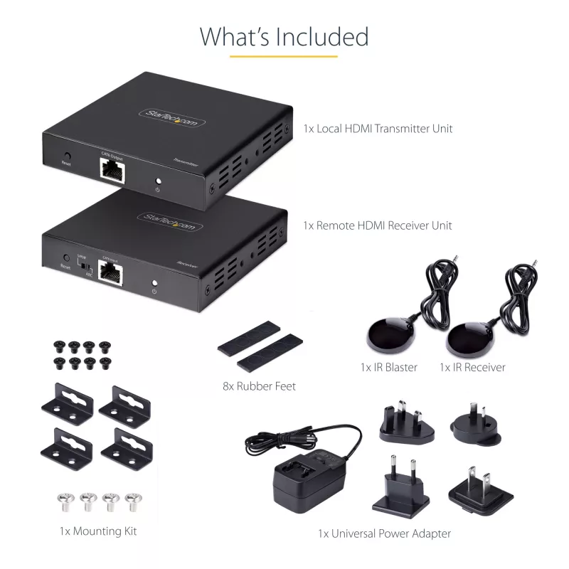 StarTech.com 4K70IC-EXTEND-HDMI AV extender AV transmitter & receiver Black