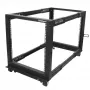 StarTech.com 4-Post 12U Mobile Open Frame Server Rack, 19 inch Network Rack with Wheels, Adjustable Depth 22-40 inch, 1200 lbs Capacity, Casters/Leveling Feet/Floor Mounting