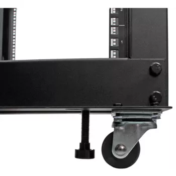 StarTech.com 4-Post 12U Mobile Open Frame Server Rack, 19 inch Network Rack with Wheels, Adjustable Depth 22-40 inch, 1200 lbs Capacity, Casters/Leveling Feet/Floor Mounting