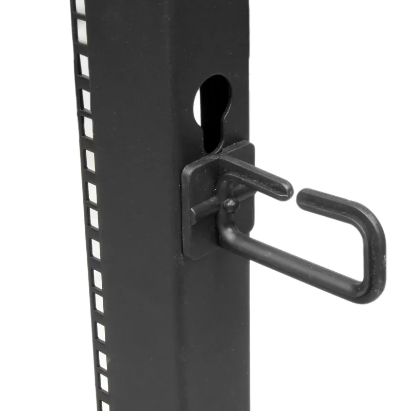 StarTech.com 8U 4-Post Open Frame Server Rack, 19 inch Adjustable Depth 22-40 inch, Mobile with Casters, 1200 lb Static Capacity