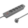 Power Extension Qoltec 50275 1.8m 5 AC Outlets Indoor Grey