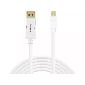 Sandberg DP-MiniDP 1.4 8K60Hz 2m, 2 m, DisplayPort, Mini DisplayPort, Male, Male, 7680 x 4320 pixels