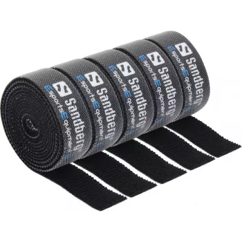 Sandberg Cable Velcro Strap 5-pack, Hook & loop cable tie, Black, 1000 mm, 73 g, 50 mm, 50 mm