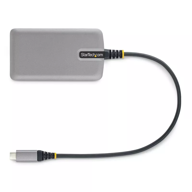 StarTech.com 3-Port USB-C Hub with Ethernet - 3x USB-A Ports, Gigabit Ethernet RJ45, USB 3.0 5Gbps, Bus-Powered, 1ft/30cm Long Cable - Portable Laptop USB Type-C Hub Adapter w/GbE