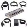 StarTech.com 7-Port Self-Powered USB-C Hub with Individual On/Off Switches, USB 3.0 5Gbps Expansion Hub w/Power Supply, Desktop/Laptop USB-C to USB-A Hub, USB Type C Hub w/BC 1.2