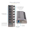 StarTech.com 7-Port Self-Powered USB-C Hub with Individual On/Off Switches, USB 3.0 5Gbps Expansion Hub w/Power Supply, Desktop/Laptop USB-C to USB-A Hub, USB Type C Hub w/BC 1.2