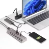 StarTech.com 7-Port Self-Powered USB-C Hub with Individual On/Off Switches, USB 3.0 5Gbps Expansion Hub w/Power Supply, Desktop/Laptop USB-C to USB-A Hub, USB Type C Hub w/BC 1.2