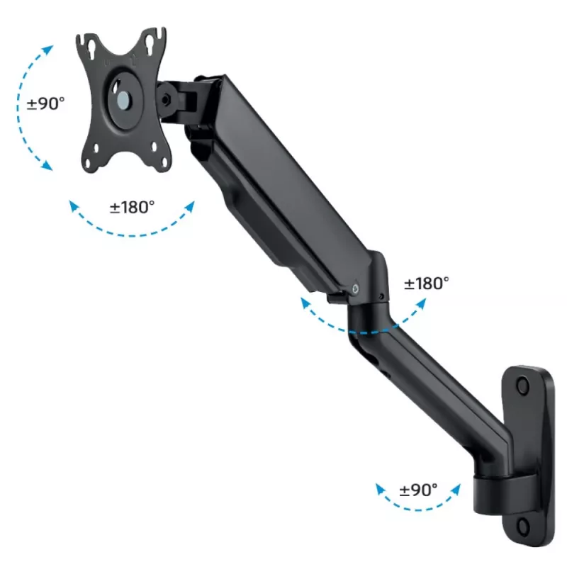 Techly ICA-LCD G112E monitor mount / stand 81.3 cm (32 inch) Wall Black