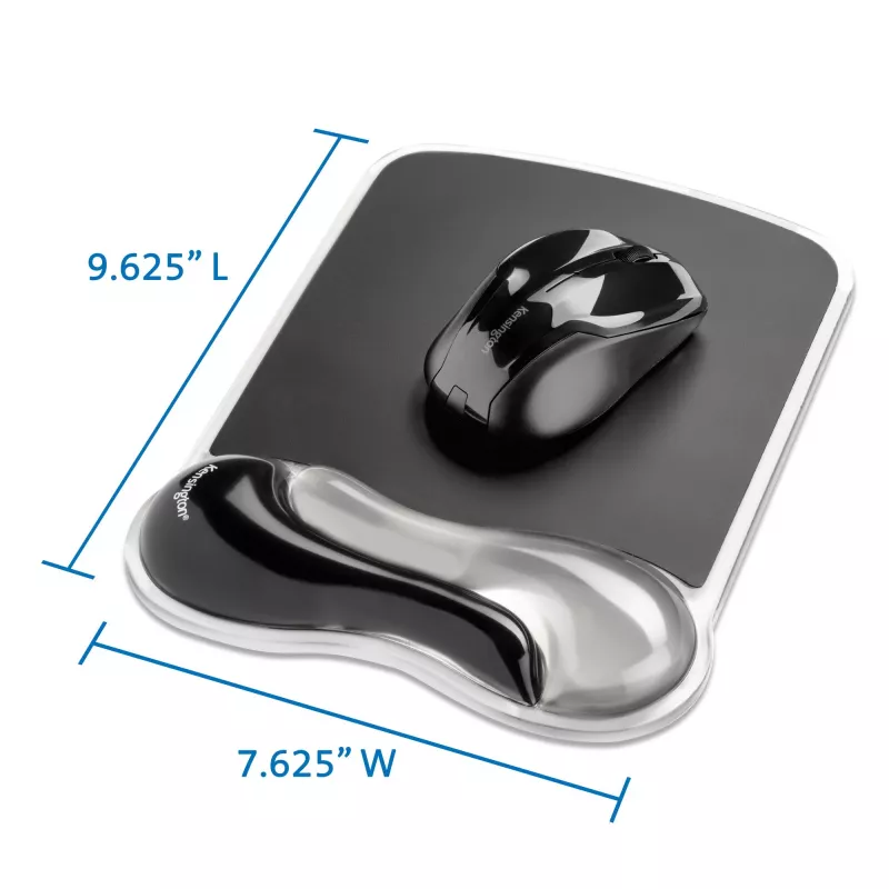 Kensington Duo Gel Mouse Pad Light Smoke/Dark Smoke, Grey, Monochromatic, Gel, Wrist rest