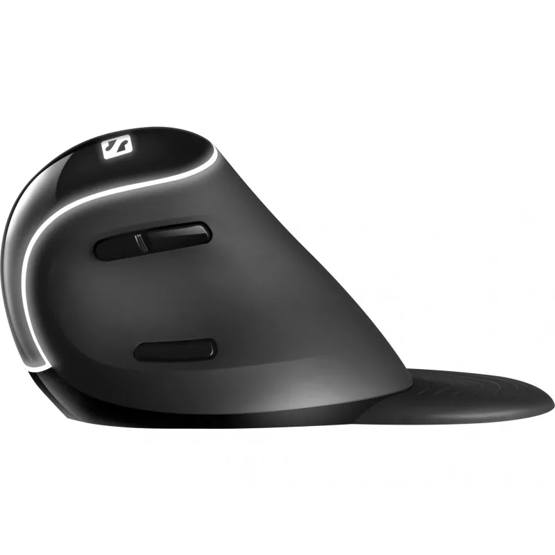 Sandberg Wireless Vertical Mouse Pro, Right-hand, Vertical design, Optical, RF Wireless, 1600 DPI, Black