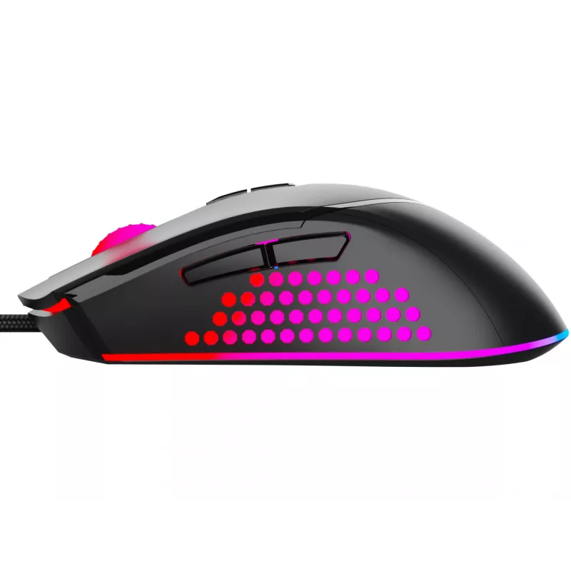 Sandberg Azazinator Mouse 6400, Right-hand, USB Type-A, 6400 DPI, Black