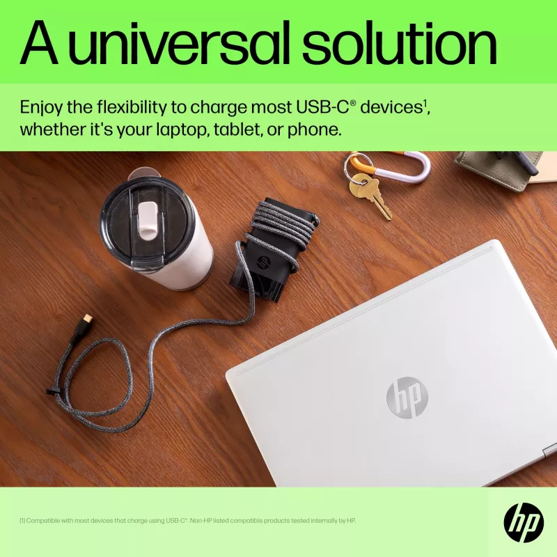 HP USB-C 65W Laptop Charger, Laptop, Indoor, 90 V, 47 - 63 Hz, 65 W, 5 - 20 V