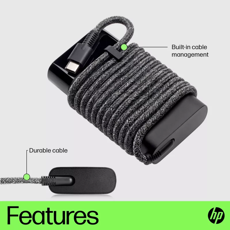 HP USB-C 65W Laptop Charger, Laptop, Indoor, 90 V, 47 - 63 Hz, 65 W, 5 - 20 V