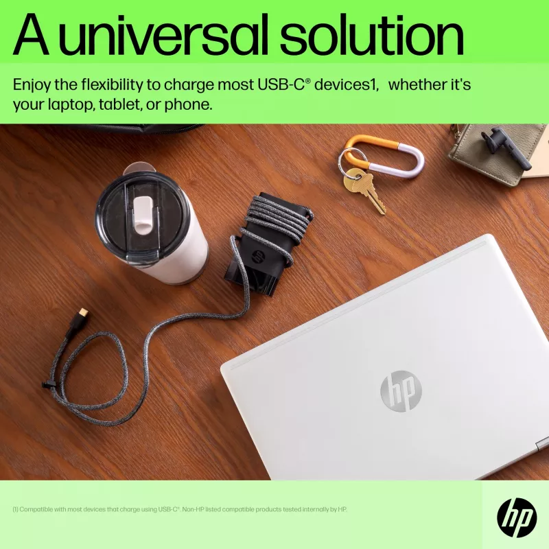 HP USB-C 65W Laptop Charger, Laptop, Indoor, 90 V, 47 - 63 Hz, 65 W, 5 - 20 V