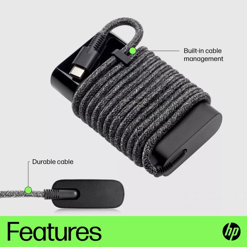 HP USB-C 65W Laptop Charger, Laptop, Indoor, 90 V, 47 - 63 Hz, 65 W, 5 - 20 V