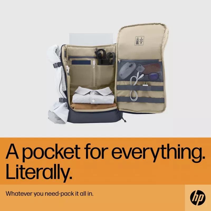 HP Travel 25 Liter 15.6 Iron Grey Laptop Backpack, Backpack, 39.6 cm (15.6 inch), 860 g