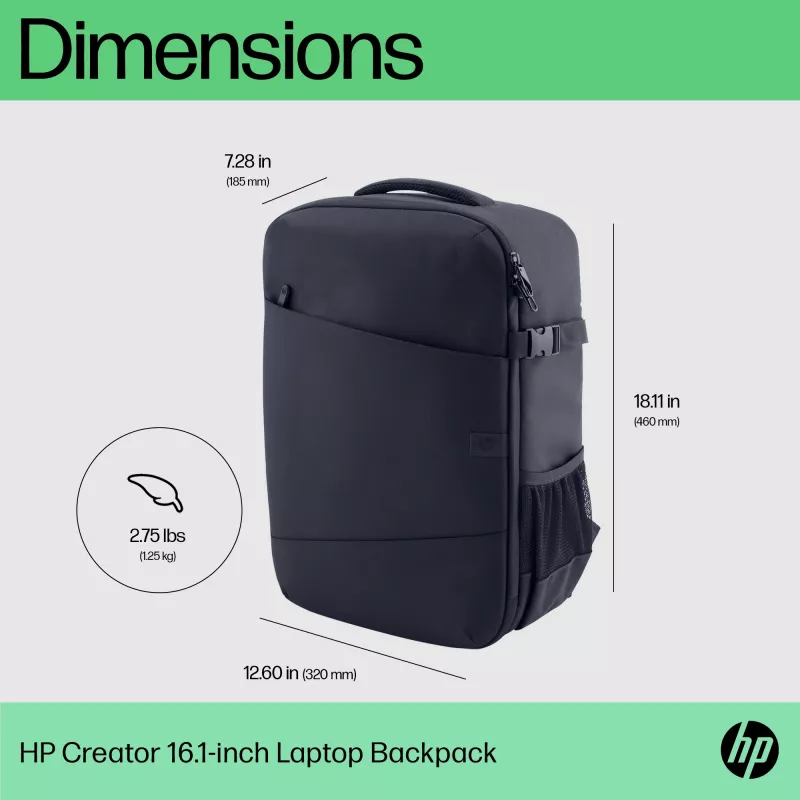 HP Creator 16.1-inch Laptop Backpack, Backpack, 1.25 kg