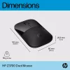 HP Z3700 Dual Black Mouse, Ambidextrous, RF Wireless, 1600 DPI, Black
