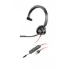 HP Poly Poly Blackwire 3315 USB-A Headset, Wired, 20 - 20000 Hz, Office/Call center, 102 g, Headset, Black, Red