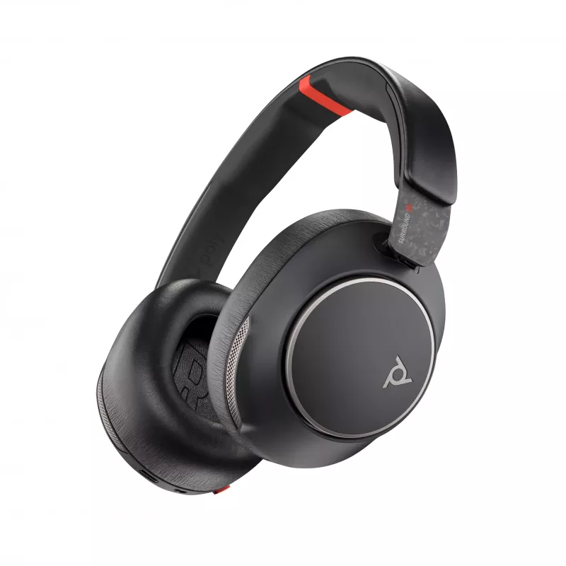 HP Poly Voyager Surround 85 UC USB-C Headset +USB-C/A Adapter +Charging Stand