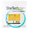 StarTech.com 2m (6ft) LC/UPC to LC/UPC OM3 Multimode Fiber Optic Cable, Full Duplex 50/125µm Zipcord Fiber Cable, 100G, Low Insertion Loss, LSZH Fiber Jumper Cord