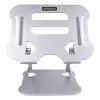 StarTech.com Laptop Stand for Desk, Ergonomic Laptop Stand Adjustable Height, Aluminum, Portable, Supports up to 22lb (10kg), Foldable Laptop Holder for Desk - Angled Notebook Computer Riser/Lift