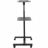 StarTech.com Mobile Projector and Laptop Stand/Cart - Heavy Duty Portable Projector Stand (2 Shelves, hold 22lb/10kg each) - Height Adjustable Rolling Presentation Cart w/Lockable Wheels