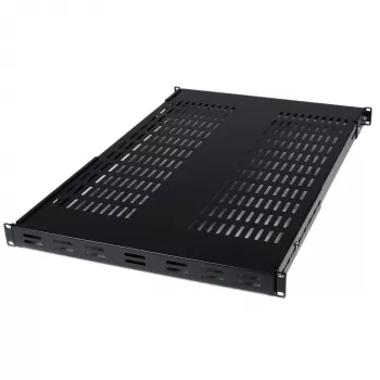 StarTech.com 1U Adjustable Vented Server Rack Mount Shelf - 175lbs - 19.5 to 38in Adjustable Mounting Depth Universal Tray for 19 inch AV/ Network Equipment Rack - 27.5in Deep
