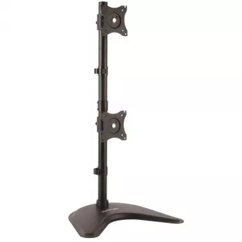 StarTech.com Dual-Monitor Stand - Vertical, Freestanding, 10 kg, 33 cm (13 inch), 68.6 cm (27 inch), 100 x 100 mm, Black