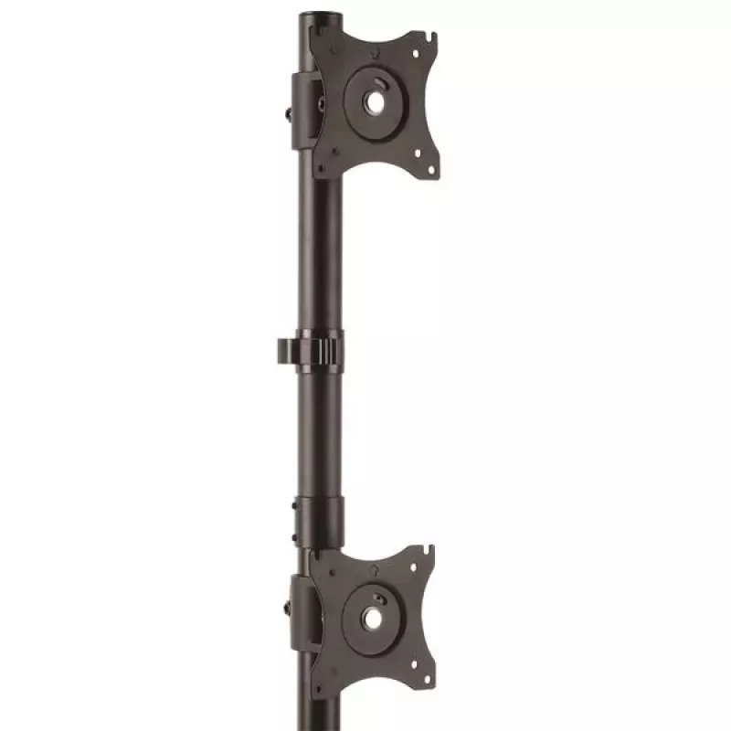 StarTech.com Dual-Monitor Stand - Vertical, Freestanding, 10 kg, 33 cm (13 inch), 68.6 cm (27 inch), 100 x 100 mm, Black