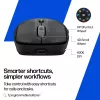 HP 700 Rechargeable Wireless Mouse, Ambidextrous, RF Wireless + Bluetooth, 6000 DPI, Black