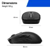 HP 700 Rechargeable Wireless Mouse, Ambidextrous, RF Wireless + Bluetooth, 6000 DPI, Black