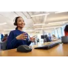 HP 700 Rechargeable Wireless Mouse, Ambidextrous, RF Wireless + Bluetooth, 6000 DPI, Black