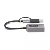 StarTech.com USB-C to Ethernet Adapter with USB-A Dongle, 10/100/1000Mbps, USB 3.0 to Gigabit Ethernet Network Adapter, 6in/15cm Attached Cable, USB GbE Adapter