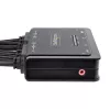 StarTech.com 2-Port Dual-Monitor DisplayPort Cable KVM Switch, 4K 60Hz, Compact KVM with 5ft/1.5m USB-A/DisplayPort/Audio Integrated Cables, Bus Powered - Remote Push Button/Hotkey Switching