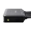 StarTech.com 2-Port Dual-Monitor DisplayPort Cable KVM Switch, 4K 60Hz, Compact KVM with 5ft/1.5m USB-A/DisplayPort/Audio Integrated Cables, Bus Powered - Remote Push Button/Hotkey Switching