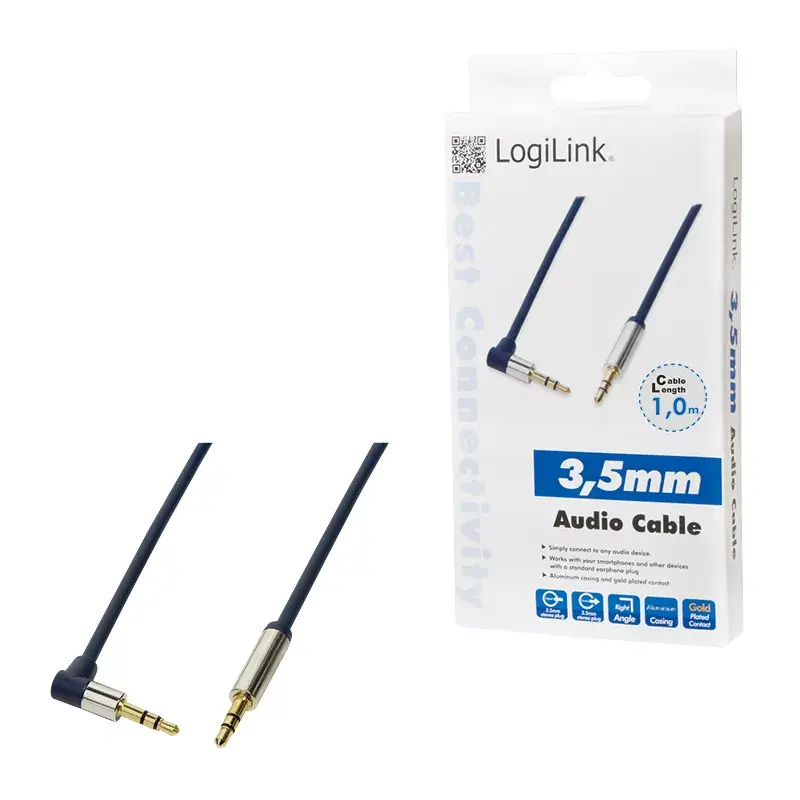 Audio Cable LogiLink 3.5mm - 3.5mm 1m Blue