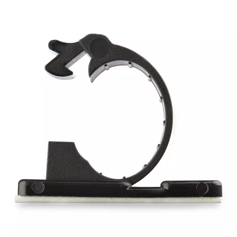 StarTech.com 100 Adhesive Cable Management Clips Black - Network/Ethernet/Office Desk/Computer Cord Organizer - Sticky Cable/Wire Holders - Nylon Self Adhesive Clamp UL/94V-2 Fire Rated