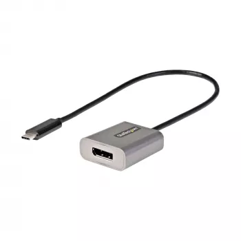 StarTech.com USB C to DisplayPort Adapter - 8K/4K 60Hz USB-C to DisplayPort 1.4 Adapter Dongle - USB Type-C to DP Monitor Video Converter - Works w/Thunderbolt 3 - w/12 inch Long Attached Cable