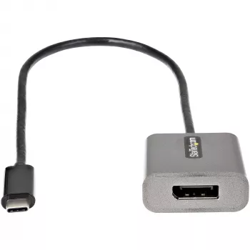 StarTech.com USB C to DisplayPort Adapter - 8K/4K 60Hz USB-C to DisplayPort 1.4 Adapter Dongle - USB Type-C to DP Monitor Video Converter - Works w/Thunderbolt 3 - w/12 inch Long Attached Cable