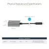StarTech.com USB C to DisplayPort Adapter - 8K/4K 60Hz USB-C to DisplayPort 1.4 Adapter Dongle - USB Type-C to DP Monitor Video Converter - Works w/Thunderbolt 3 - w/12 inch Long Attached Cable