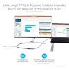 StarTech.com USB C to DisplayPort Adapter - 8K/4K 60Hz USB-C to DisplayPort 1.4 Adapter Dongle - USB Type-C to DP Monitor Video Converter - Works w/Thunderbolt 3 - w/12 inch Long Attached Cable