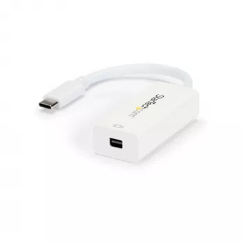 StarTech.com USB-C to Mini DisplayPort Adapter - 4K 60Hz - White - USB 3.1 Type-C to Mini DP Adapter - Upgraded Version is CDP2MDPEC