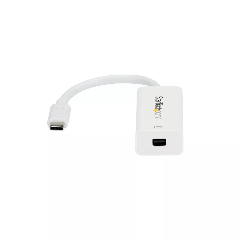 StarTech.com USB-C to Mini DisplayPort Adapter - 4K 60Hz - White - USB 3.1 Type-C to Mini DP Adapter - Upgraded Version is CDP2MDPEC