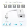 StarTech.com USB-C to Mini DisplayPort Adapter - 4K 60Hz - White - USB 3.1 Type-C to Mini DP Adapter - Upgraded Version is CDP2MDPEC