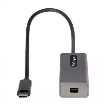 StarTech.com USB C to Mini DisplayPort Adapter - 4K 60Hz USB-C to mDP Adapter Dongle - USB Type-C to Mini DP Monitor - Video Converter - Works w/Thunderbolt 3-12 inch Long Attached Cable - Upgraded Version of CDP2MDP