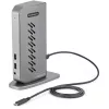 StarTech.com USB-C USB-A Dock - Hybrid Universal USB 3.0 Docking Station for USB-C or USB-A Laptop - Dual Monitor 4K 60Hz HDMI/DisplayPort - 6x USB-A, GbE - USB 3.1 Gen 1 - Windows/Mac