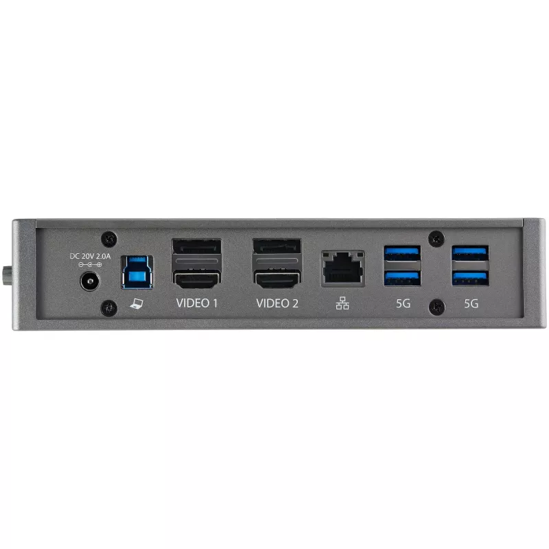 StarTech.com USB-C USB-A Dock - Hybrid Universal USB 3.0 Docking Station for USB-C or USB-A Laptop - Dual Monitor 4K 60Hz HDMI/DisplayPort - 6x USB-A, GbE - USB 3.1 Gen 1 - Windows/Mac