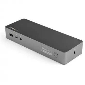 StarTech.com Universal Laptop Docking Station, Hybrid USB-C & USB-A Dock, Dual 4K DP & HDMI, 100W PD, Mac / Windows / Chrome OS, 4x USB 5Gbps Hub, GbE